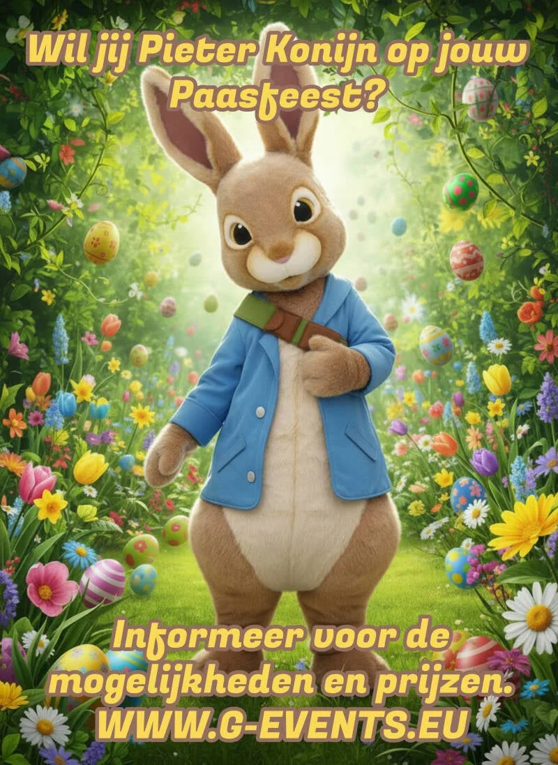 Paasfeesten met Pieter Konijn, onze Paashaas