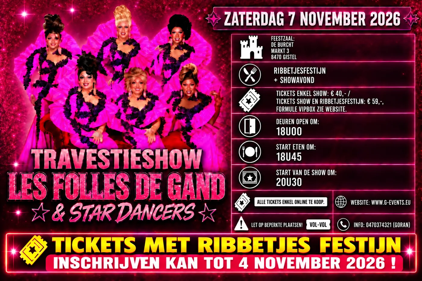 Shows, dinershows en themavonden